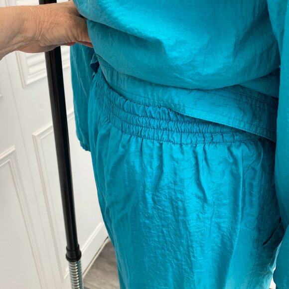 Fila Track Suit Women Sz. XL Turquoise with black accents - Picture 5 of 13